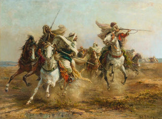 Beduinen in Visierung - Adolf Schreyer — Ansicht des Kunstwerks