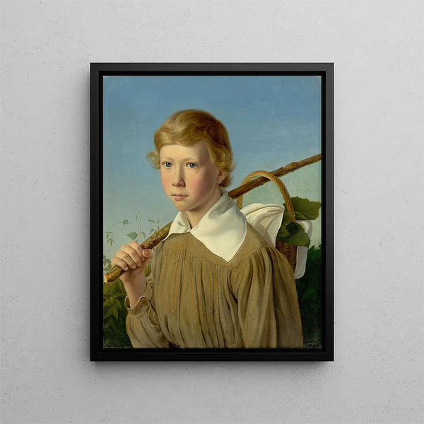 Adolf Senff - Knabe mit Wanderstock.webp