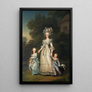 Adolf Ulrik Wertmller - Queen Marie Antoinette Of France And Two Of Her Children Walking In The Park Of Trianon.webp