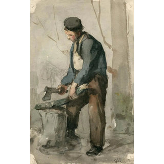 Adolf le Comte - Staande man houthakkend.webp