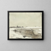Winterlandschaft mit Kirche in der Ferne - Adolf der Graf — gerahmtes Bild an der Wand