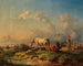 Des Pferde, die sich in der Nähe eines Flusses ausruhen - Adolf van der Venne — Ansicht des Kunstwerks