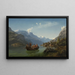 Hochzeitsprozession am Hardangerfjord - Adolph Tidemand — gerahmtes Bild an der Wand