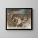 Gruppenfamilie in einem Bauernhof - Adolph Tidemand — gerahmtes Bild an der Wand