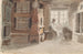 Innenraum mit Figuren in Leksand - Adolph Tidemand — Ansicht des Kunstwerks