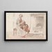 Frau mit Kind im Inneren - Adolph Tidemand — gerahmtes Bild an der Wand