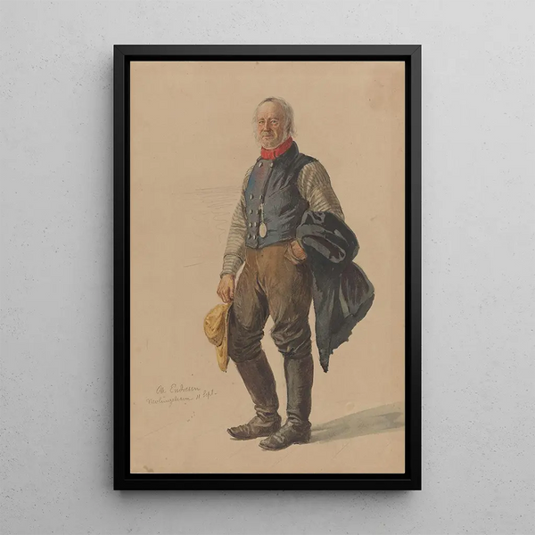 Ole Endresen Nevlunghavn - Adolph Tidemand — gerahmtes Bild an der Wand