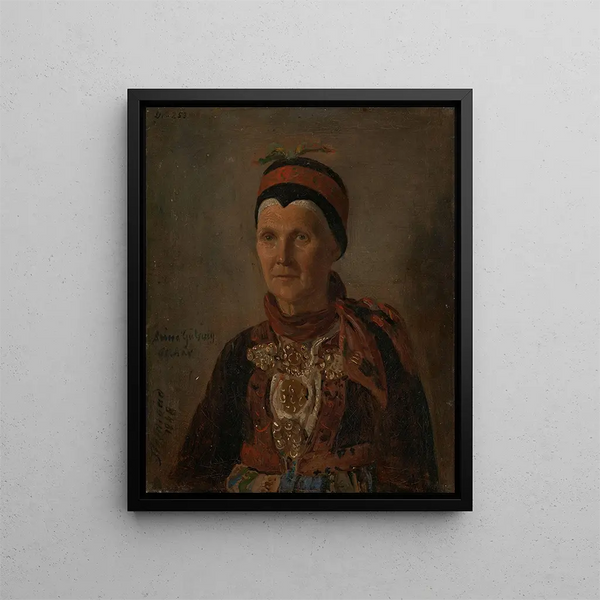Portrait von Anna Gulsvig - Adolph Tidemand — gerahmtes Bild an der Wand