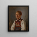 Portrait von Gunild Olsdatter de Tinn - Adolph Tidemand — gerahmtes Bild an der Wand