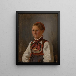 Adolph Tidemand - Portrait of Gunild Olsdatter from Tinn.webp