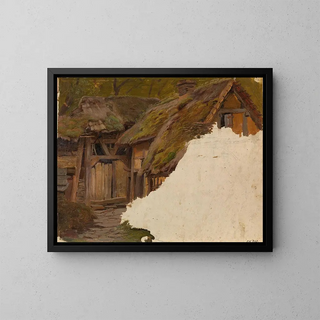 Adolph Tidemand - Study of an old Farm.webp