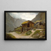 Vue de Gudvangen - Adolph Tidemand — gerahmtes Bild an der Wand