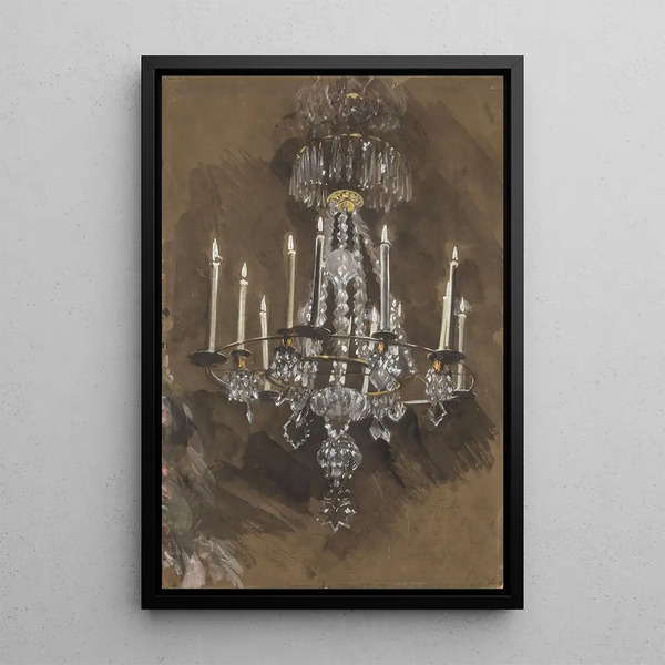 Kristall-Luster - Adolph von Menzel — gerahmtes Bild an der Wand