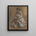 Die Schwester der Künstler Emilie - Adolph von Menzel — gerahmtes Bild an der Wand