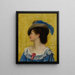 Die blaue Feder - Adolphe Alexandre Lesrel — gerahmtes Bild an der Wand