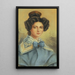 Portea in Himmelblau gekleidet - Adolphe Hastrel de Rivedoux — gerahmtes Bild an der Wand