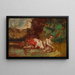 Frau liegend - Adolphe Monticelli — gerahmtes Bild an der Wand
