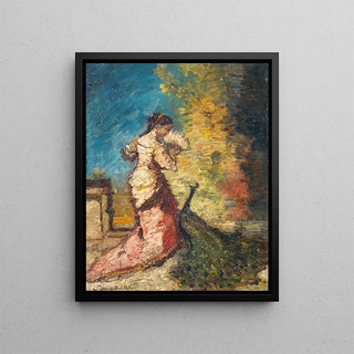 Adolphe Monticelli - Femme au Paon.webp
