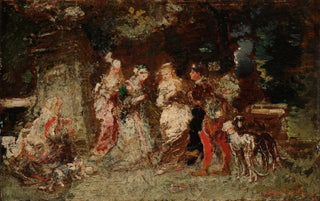 Adolphe Monticelli - Garden Scene.webp