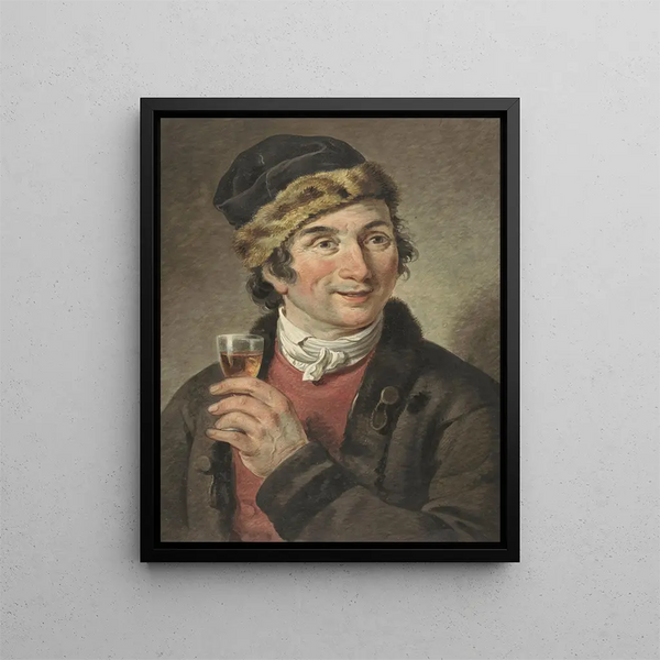Adriaan de Lelie - Portret van Adriaan de Lelie met muts op.webp