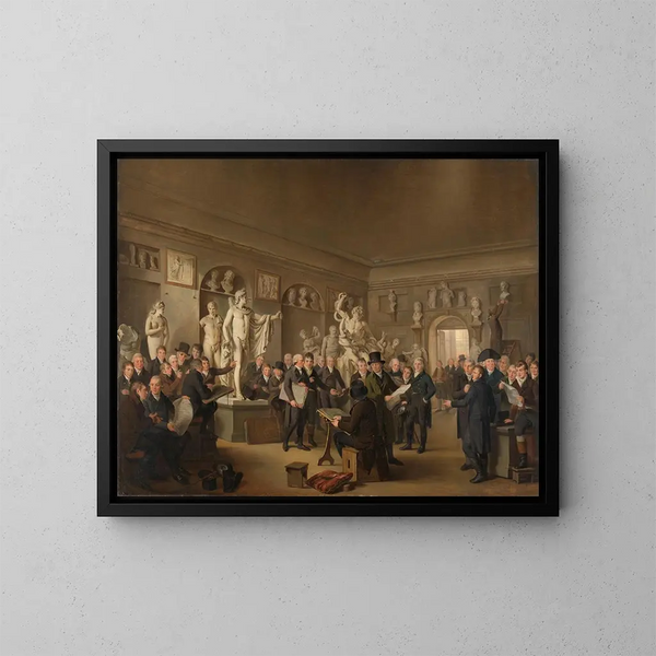 Die Skulpturengalerie der Gesellschaft Felix Meritis - Adriaan de Lelie — gerahmtes Bild an der Wand