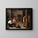 Innenansicht einer Taverne - Adriaen Brouwer — gerahmtes Bild an der Wand