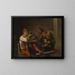 Bauern-Gemälde, das Tabakrauch in einer Taverne zeigt - Adriaen Brouwer — gerahmtes Bild an der Wand