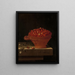 Ein Erdbeerschale auf einem Steinsockel - Adriaen Coorte — gerahmtes Bild an der Wand