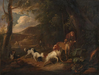 Adriaen Cornelisz Beeldemaker - Hunter with Hounds at the Edge of a Wood.webp