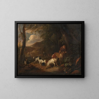 Adriaen Cornelisz Beeldemaker - Hunter with Hounds at the Edge of a Wood.webp