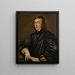 Portrait eines Gentlemans - Adriaen Hanneman — gerahmtes Bild an der Wand