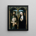 Der gekrönte Christus mit Dornen Ecce Homo und die trauernde Jungfrau - Adriaen Isenbrandt — gerahmtes Bild an der Wand