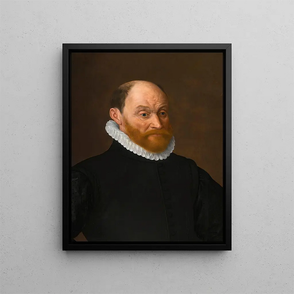 Portrait eines bärtigen Herrn - Adriaen Thomasz Key — gerahmtes Bild an der Wand
