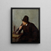 Ein Mann, der raucht - Adriaen van Ostade — gerahmtes Bild an der Wand