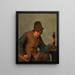 Ein Bauer rauchend - Adriaen van Ostade — gerahmtes Bild an der Wand