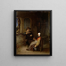 Innenansicht eines Chalets - Adriaen van Ostade — gerahmtes Bild an der Wand