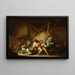Innenansicht mit Figuren beim Trinken und weinenden Kindern - Adriaen van Ostade — gerahmtes Bild an der Wand