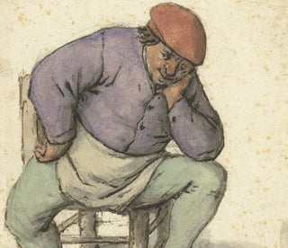 Adriaen van Ostade - Seated Man with his Left Foot on a Stove.webp