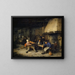 Spieler mit Geige und Bauern, die in einer Taverne trinken II - Adriaen van Ostade — gerahmtes Bild an der Wand