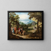 Apollon und Minerva, die die Musen für Venus, Ceres und Bacchus verlassen - Adriaen van Stalbemt — gerahmtes Bild an der Wand