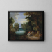 Flusslandschaft mit Bauern - Adriaen van Stalbemt — gerahmtes Bild an der Wand