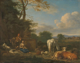 Adriaen van de Velde - Arcadian Landscape with resting Shepherds and Animals.webp