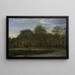 Klarer Waldlichtung mit Hirschen beim Grasen - Adriaen van de Velde — gerahmtes Bild an der Wand