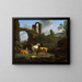 Landschaft mit Ruinen - Adriaen van de Velde — gerahmtes Bild an der Wand