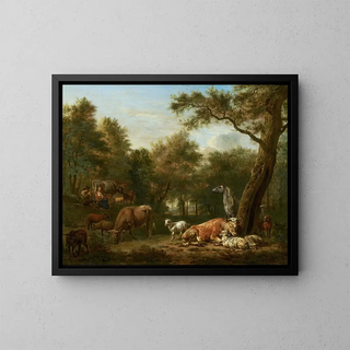 Adriaen van de Velde - Wooded Landscape with Cattle.webp