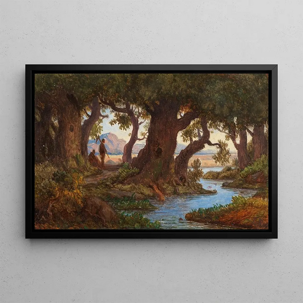 Adrian Ludwig Richter - Italienische Flusslandschaft.webp