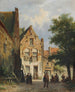 Szene einer lebhaften Straße in einer niederländischen Stadt - Adrianus Eversen — Ansicht des Kunstwerks