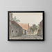 Ansicht einer Gasse in Harderwijk - Adrianus Eversen — gerahmtes Bild an der Wand