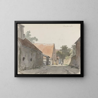Adrianus Eversen - Gezicht op een straatje te Harderwijk.webp