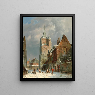 Adrianus Eversen - In the Voldersgracht in Delft.webp